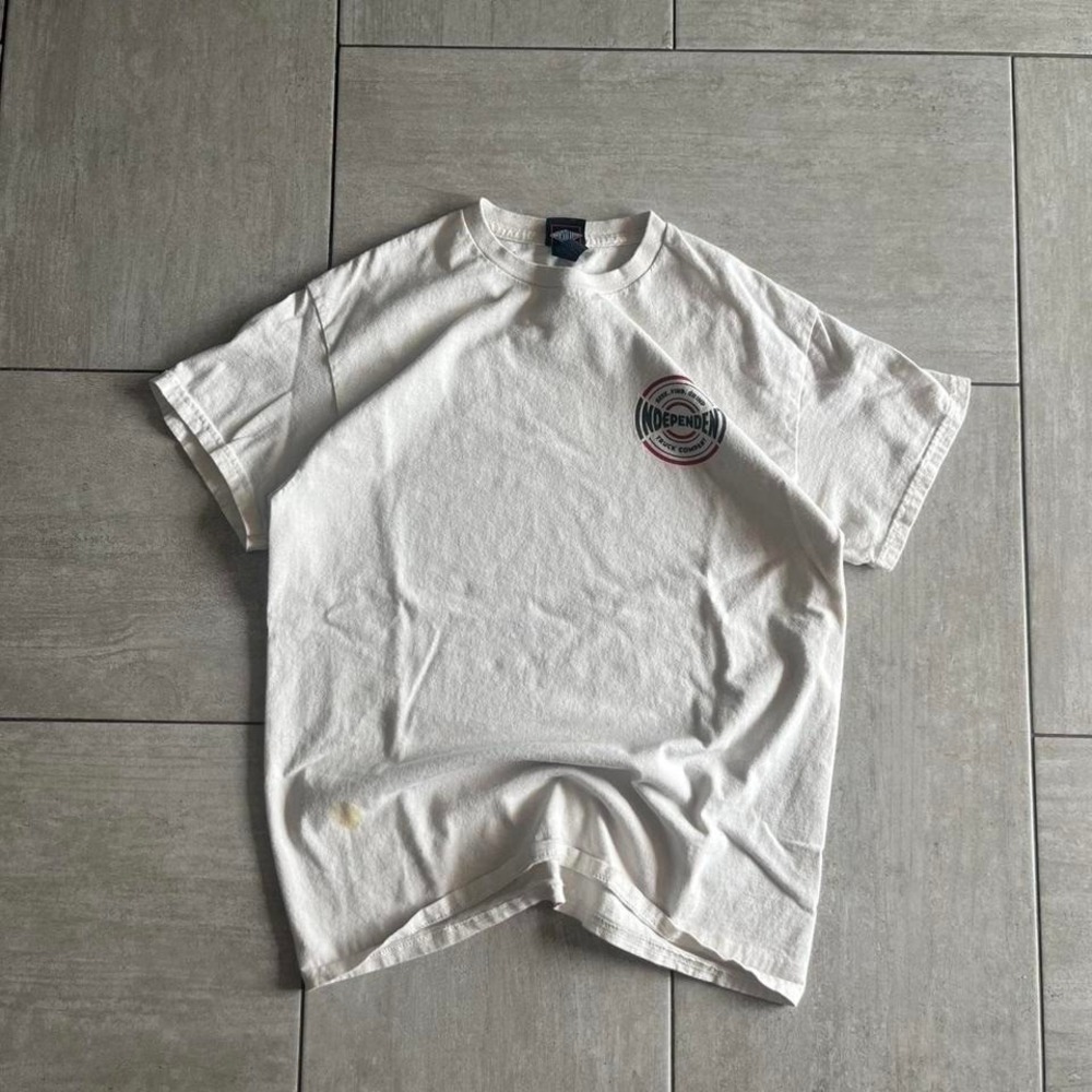 Independent Truck Company Seek Find Grind White Graphic Skate Tee Size 19x25.5